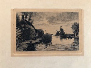 Oskar Paul Matthes - Hollands polderlandschap vermoedelijk bij Zaandam kopen? Bied vanaf 30!