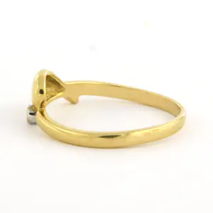 18k gouden ring met briljant geslepen diamant tot. 0.01ct - ringmaat 17(53) kopen? Bied vanaf 185!