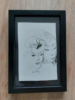 Alice Frey - pentekening, gesigneerd en ingelijst kopen? Bied vanaf 55!