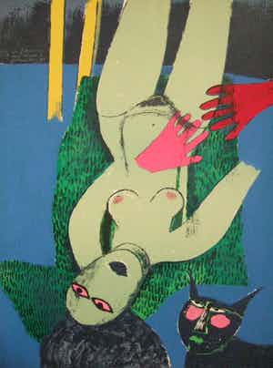 Corneille - Sterke Lithografie uit 1975 uit oplage van 99 " Professioneel ingelijst verkocht voor € 425!