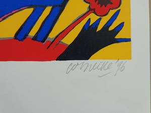 Corneille - BLAUWE KAT / KLEURZEEFDRUK / 56x38cm / SIG / 1996 kopen? Bied vanaf 120!