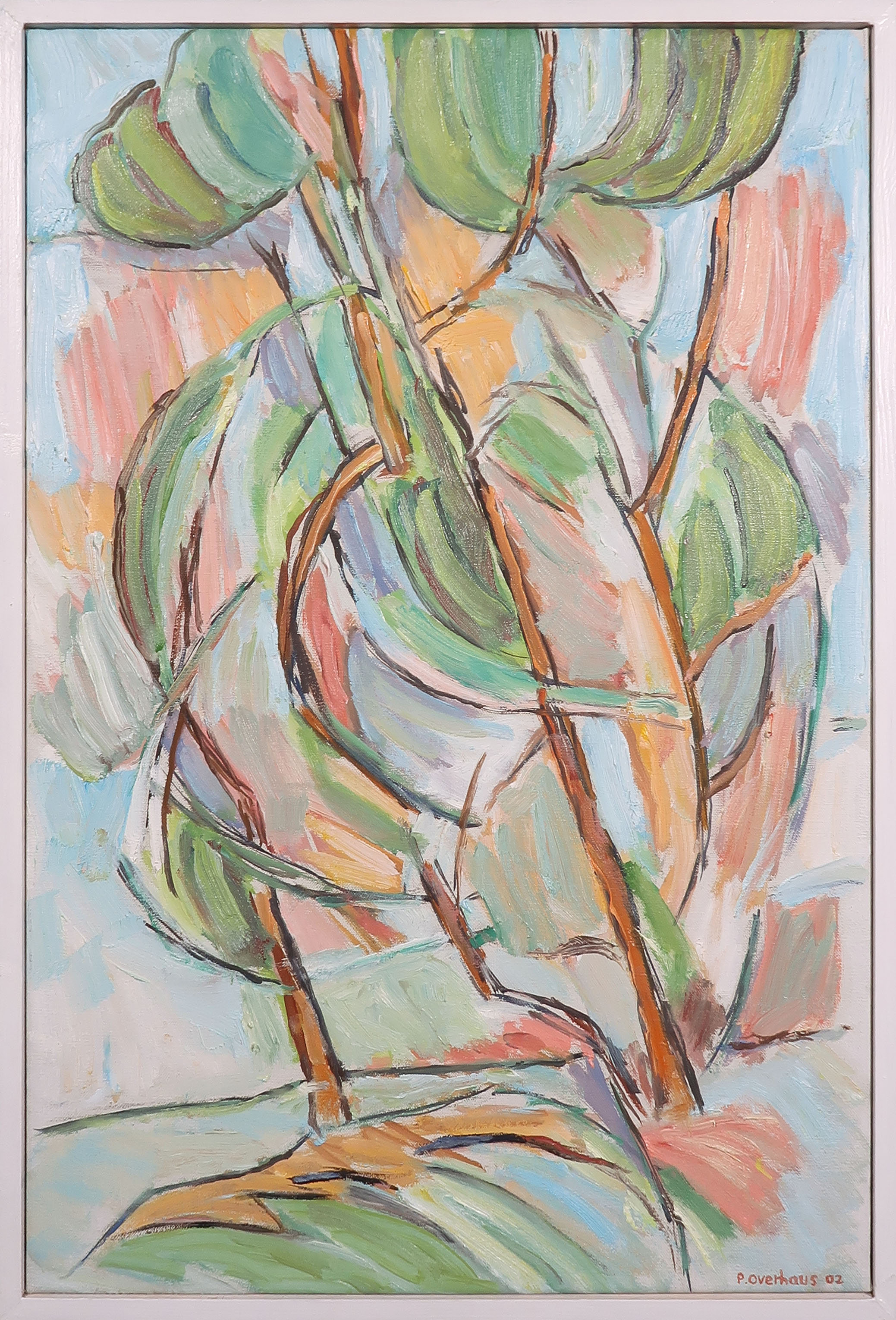 Paul Overhaus - Olieverf op doek, Herfst I - Ingelijst verkocht voor € 100!