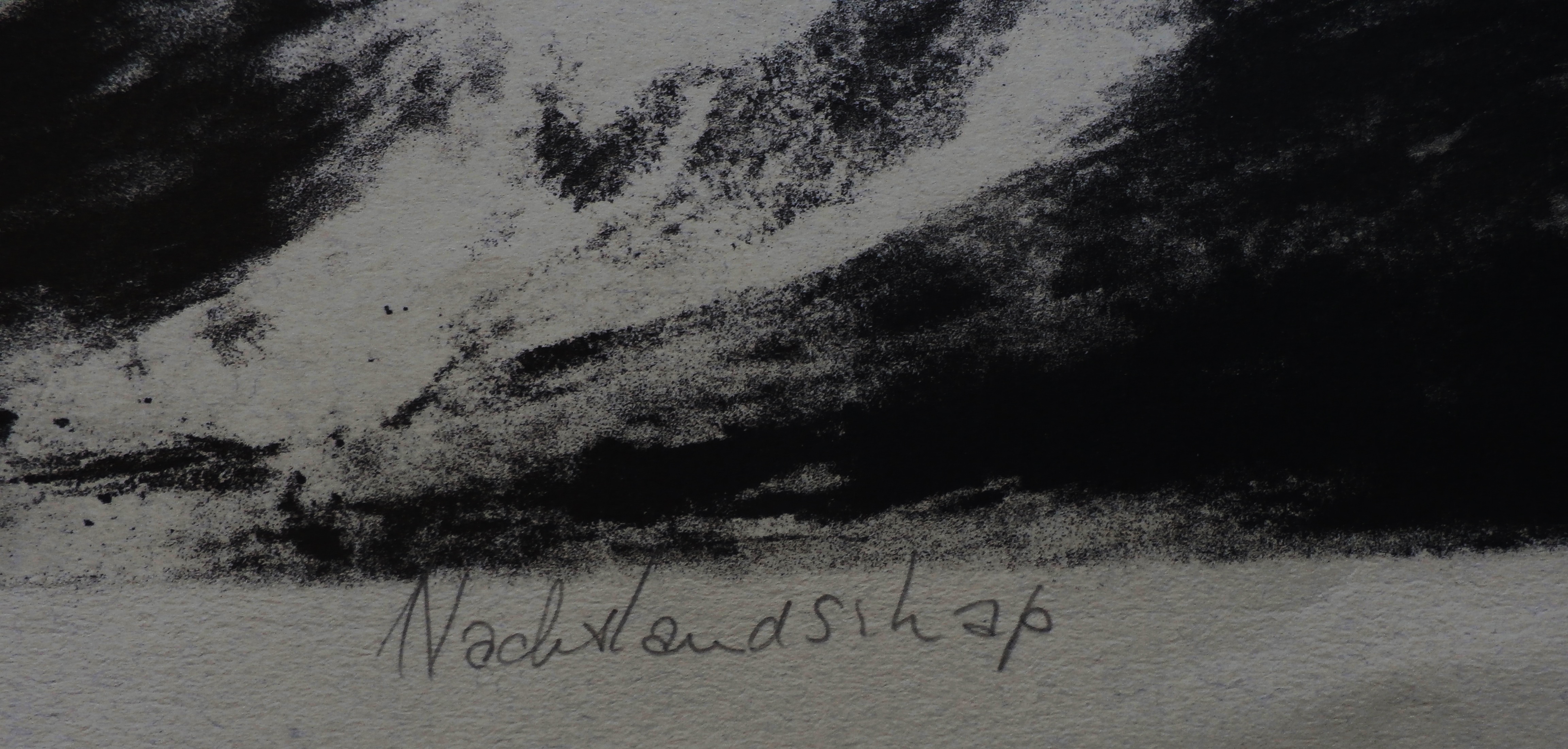 Kees Buurman - litho: nachtlandschap kopen? Bied vanaf 35!