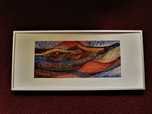 Pieter Kooistra - Friese alleskunner- Gemengde techniek 1970 - "Aardlagen" gesigneerd kopen? Bied vanaf 10!