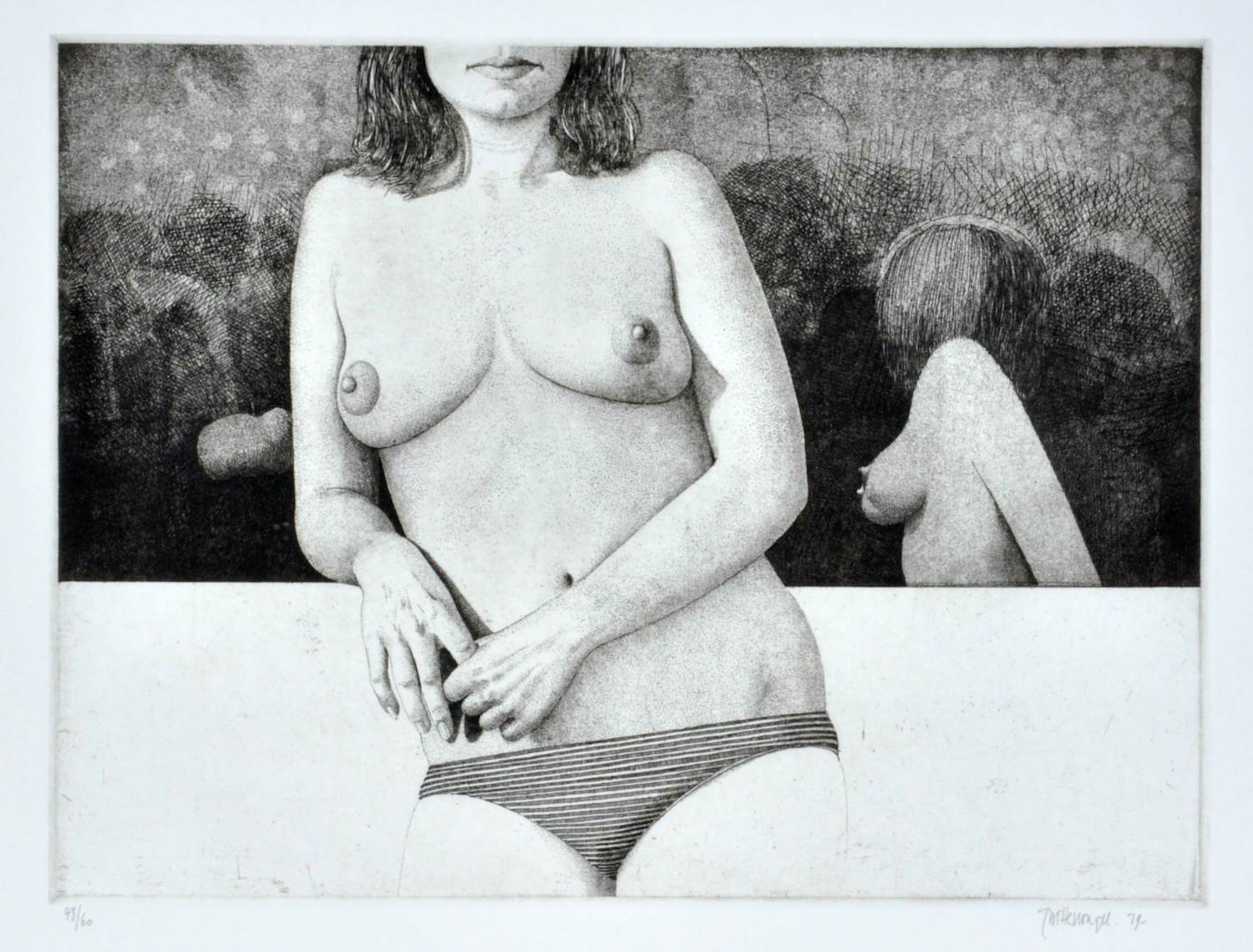 Roger Wittevrongel - Torso - Ets - Gesigneerd - 37x53 cm - 1979 kopen? Bied vanaf 120!