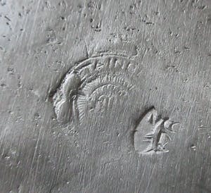 Curiosa - Franse Art nouveau tinnen hengselschaal kopen? Bied vanaf 1!