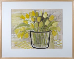 Ans Lemmens - Gouache op papier, Spring is coming - Ingelijst kopen? Bied vanaf 50!