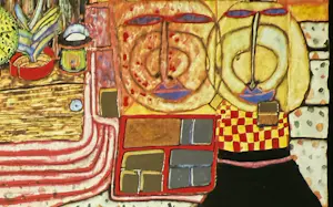 Friedensreich Hundertwasser - offsetprint met prägedruk | 'Regentag in Siam | 1976-1977 kopen? Bied vanaf 20!