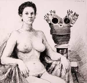 Aat Veldhoen - Rotaprint: Naakte dame - 1964 verkocht voor € 50!