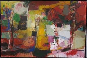 Rik van Iersel - Olieverf op doek: Something in the Air (ZEER groot) kopen? Bied vanaf 1500!