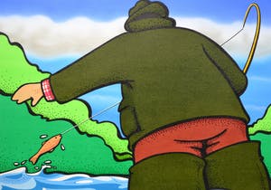 Wim Heesakkers - Gouache - The Fisherman kopen? Bied vanaf 10!