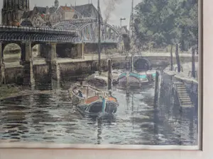 Louis Landre - Rotterdam. Haven. Laurenskerk kopen? Bied vanaf 20!
