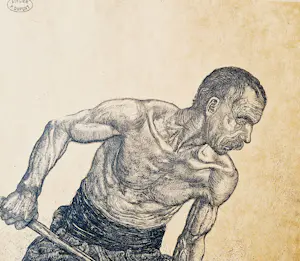 Pieter Dupont - magnifieke Ets op zink - de Grondwerker (homme de peine) - 1901- oplage 58/75 kaufen? Bieten Sie von 37!