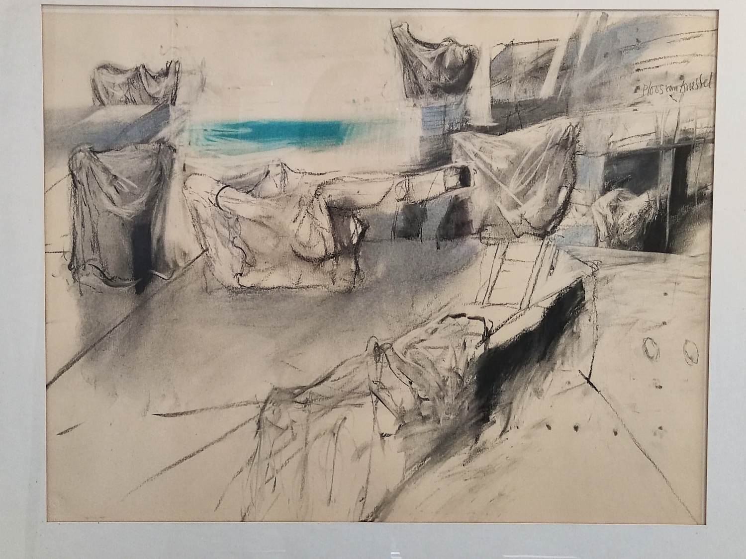 Jaap Ploos van Amstel - Jaren 60 gemengde techniek - "Ingepakt geschut" - gesigneerd kopen? Bied vanaf 180!