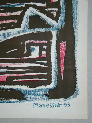 Alfred Manessier - Formes et Transparance - 1953 - Originele lithografie gesigneerd kaufen? Bieten Sie von 70!