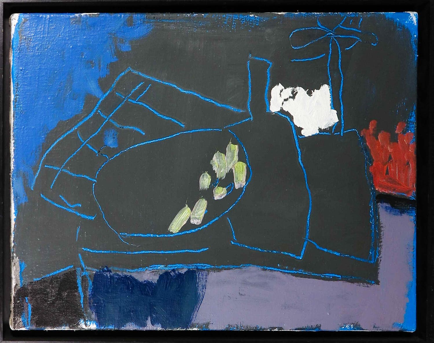 Henning Kürschner - Olieverf op doek, Stilleben - Ingelijst verkocht voor € 250!