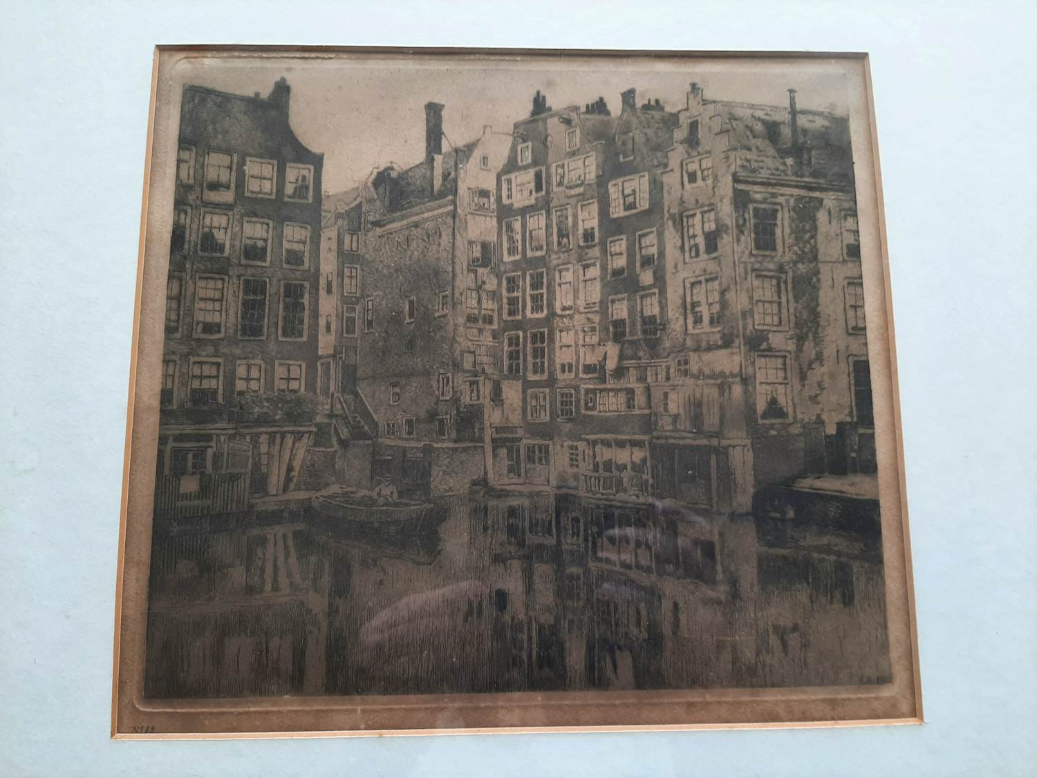 Willem Witsen - Ets, Oudezijds Voorburgwal en de Oudezijds Kolk in Amsterdam verkocht voor € 80!