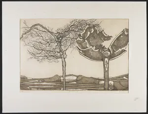 Pauline Braat - Ets, Landschap kopen? Bied vanaf 1!