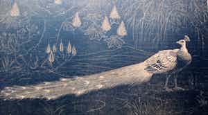 Henri Verstijnen - Houtsnede: Pauw verkocht voor € 70!