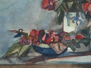 Jan Engelman - Aquarel , Bloemstilleven – gesigneerd & ingelijst – ca 1980 kopen? Bied vanaf 100!