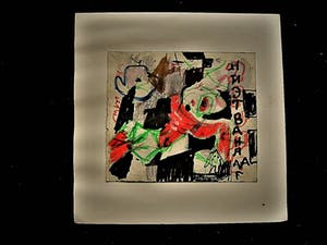 Niet of onleesbaar gesigneerd - Intrigerende expressionistische Abstract - gemengde techniek - gesigneerd kopen? Bied vanaf 10!