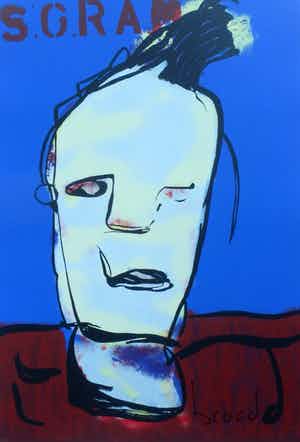 Herman Brood - Farbsiebdruck 5 GRAM Handsigniert verkocht voor € 275!