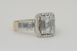 2549- Exclusieve diamanten Fantasiering- 18karaats witgoud - ca 1.90ct briljant kopen? Bied vanaf 670!