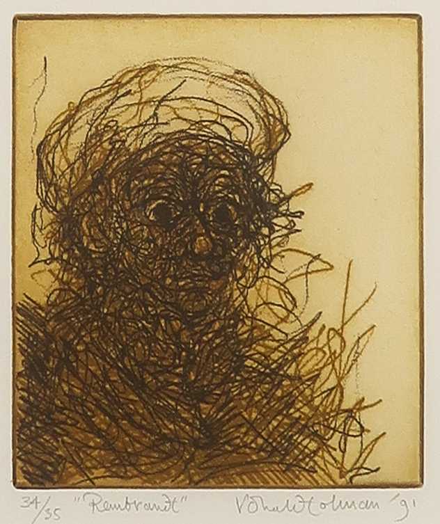 Ronald Tolman - Ets en aquatint, Rembrandt - Ingelijst kopen? Bied vanaf 80!