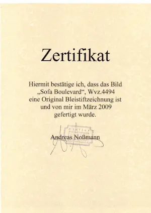 Andreas Nossmann - Sofa Boulevard kaufen? Bieten Sie von 260!