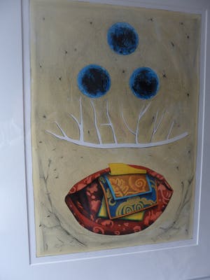 Lon Buttstedt - Litho, Bundle, twig, three points - Ingelijst kopen? Bied vanaf 30!