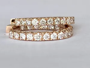 18 karaat Rosé gouden oorbellen  met 0.72 ct Diamanten kopen? Bied vanaf 800!