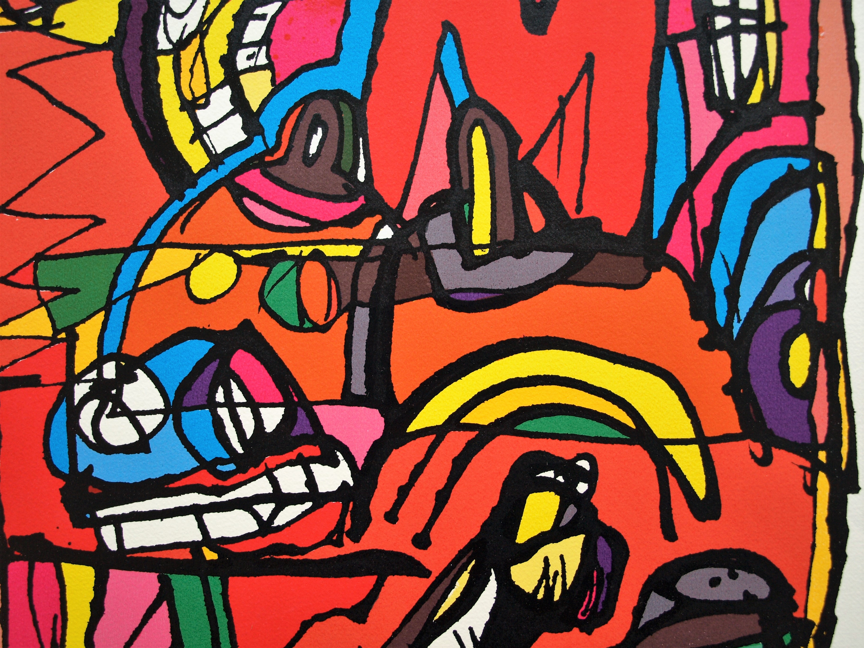 George Heidweiller - Zeefdruk op geschept papier , Twisted Reminder – gesigneerd – 1996 kopen? Bied vanaf 1!