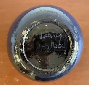 Chris Lanooy - Art Deco Kunstaardewerken vaas uitgevoerd in blauw lusterglazuur kopen? Bied vanaf 55!