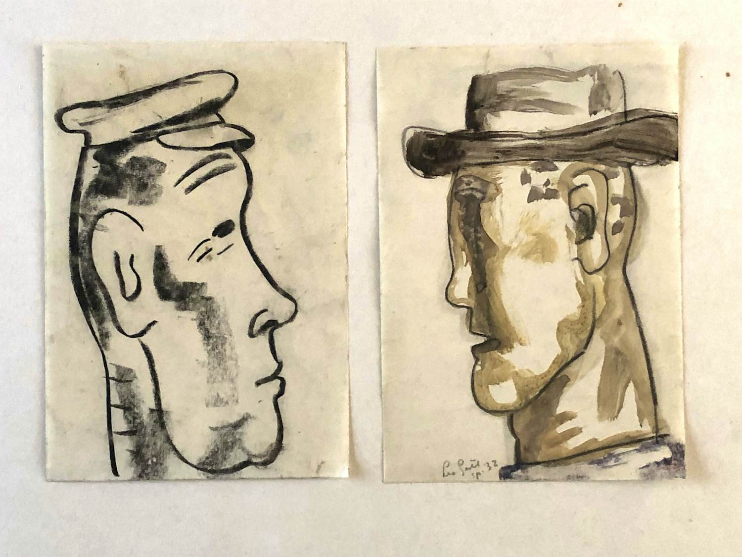 Leo Gestel - Twee koppen van Spakenburger vissers kopen? Bied vanaf 200!