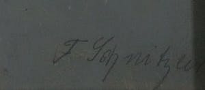 Fritz Schnitzler - Olieverf op papier, Man met fles - Ingelijst kopen? Bied vanaf 1!