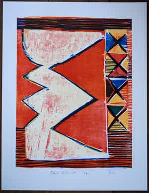 Aldrik Salverda - Kleurenlitho ZONDER TITEL Handgesigneerd. verkocht voor € 45!