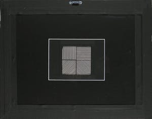 Sol LeWitt - Handgesigneerde geometrische pentekening - Ingelijst kopen? Bied vanaf 1!