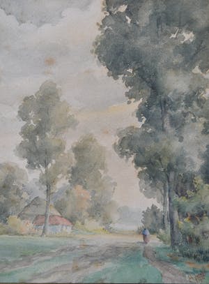 Johan Jacobs - Landschap - Aquarel - 1916 kopen? Bied vanaf 10!