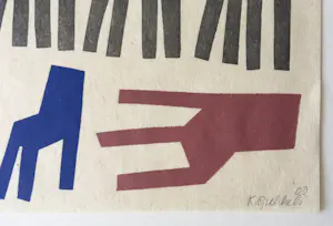 Klaas Gubbels - houtdruk ‘Stilleven met stoelen ’ - 2000 - oplage 30 kopen? Bied vanaf 350!