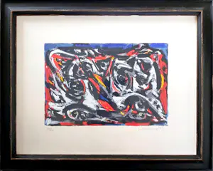 Theo Wolvecamp - Theo Wolvecamp orginele litho met lijst handgesigneerd 1989 Cobra kopen? Bied vanaf 225!