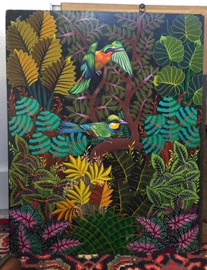 Niet of onleesbaar gesigneerd - C3749-61 - Tropische vogels in Jungle kopen? Bied vanaf 10!