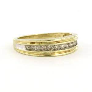 14k gouden ring met briljant geslepen diamant 0.33 ct - ringmaat 16.5 (52) kopen? Bied vanaf 260!