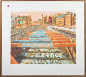 Mia Westerhof - Zeefdruk, Forum - Ingelijst kopen? Bied vanaf 1!