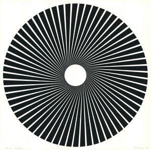Wolfgang Ludwig - "KS 25" - zeefdruk - 1968 - OpArt - oplage 230 kopen? Bied vanaf 225!