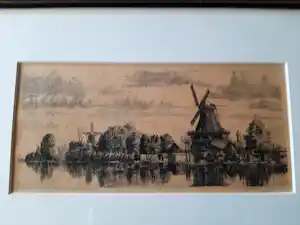 Jaap Lindeijer - Ets, Rotterdam, Molen a/d Kralingscheplas. verkauft für € 35!