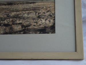 Wim Steijn - Tekening pastelkrijt , “Landschap” – gesigneerd & ingelijst – ca 1970 kopen? Bied vanaf 40!