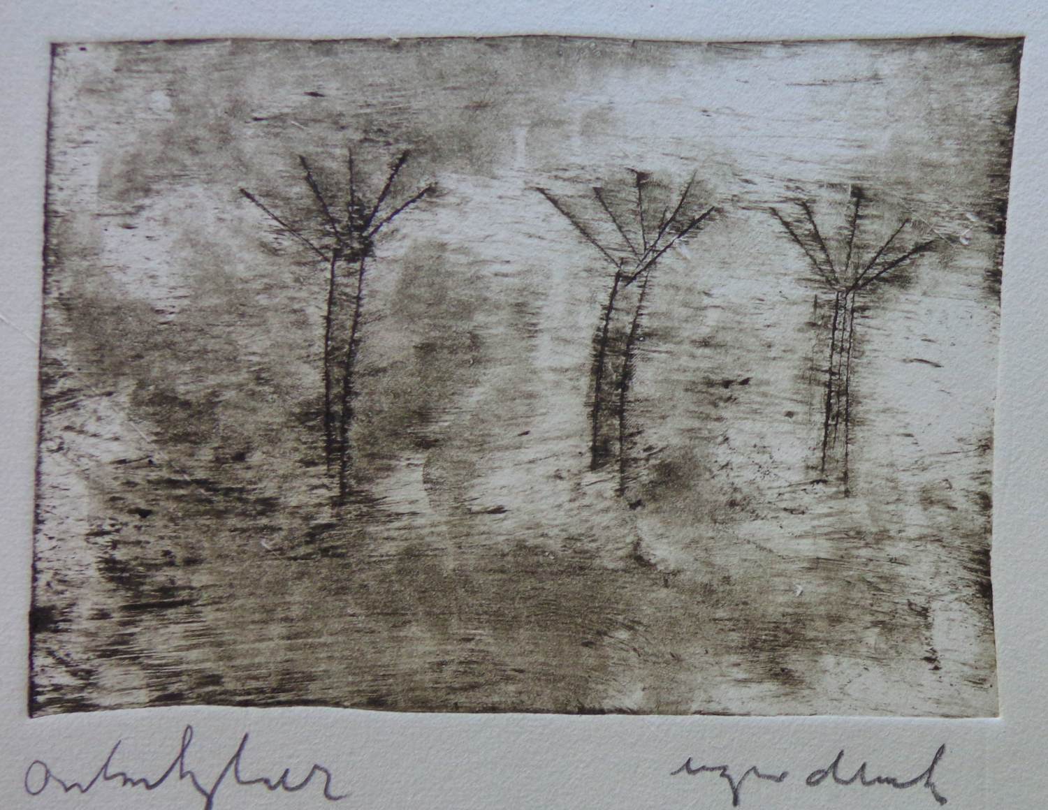 Anton Heyboer - DRIE BOMEN / ZW-W ETS / 39x50cm / SIG kaufen? Bieten Sie von 20!
