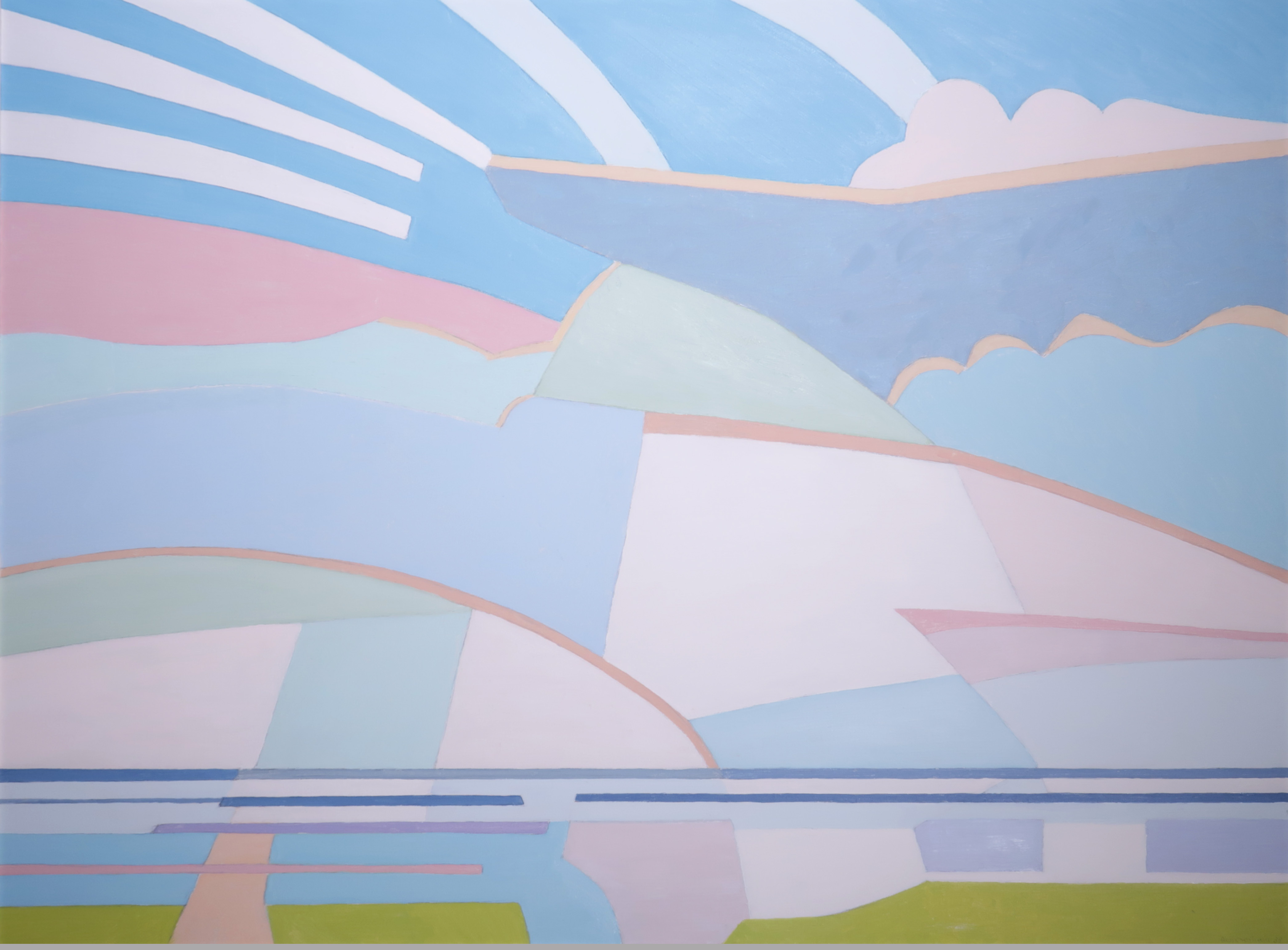 Paul Overhaus - Olieverf op doek, Zomer - Ingelijst (Groot) verkocht voor € 100!