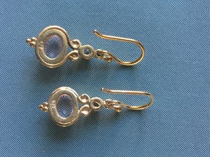 1e gehalte Zilver - verguld zilveren rozenkwarts oorhangers kopen? Bied vanaf 25!