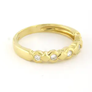 18k geel gouden ring met briljant geslepen diamant tot. 0.25ct – F/G - VS/SI kopen? Bied vanaf 410!